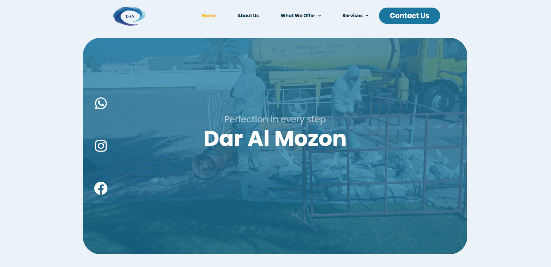 Dar Al Mozon - Specialized Services Website
