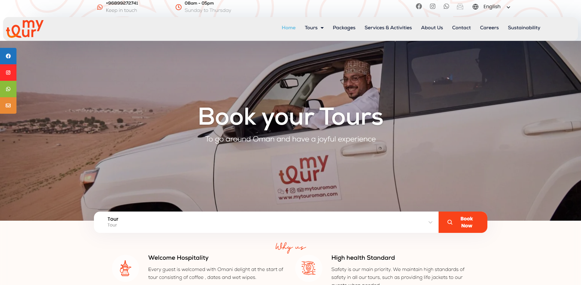 My Tour Oman - Tour Agency Website