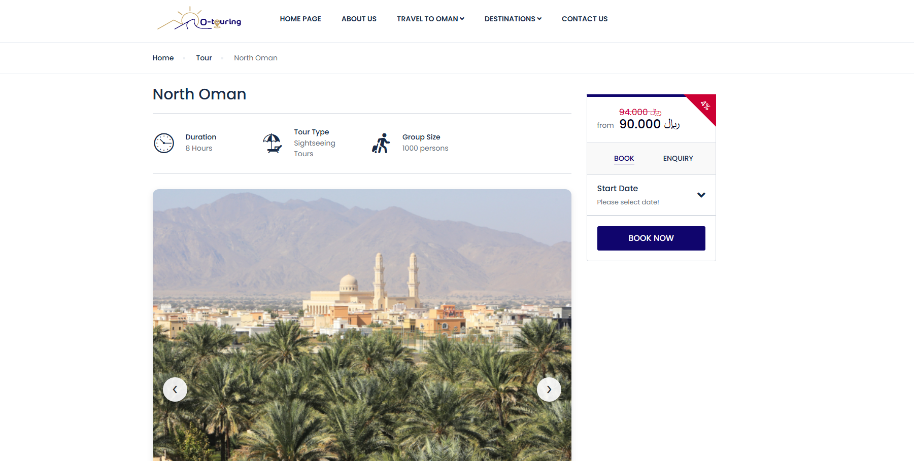 Otouring - Tour Agency Website