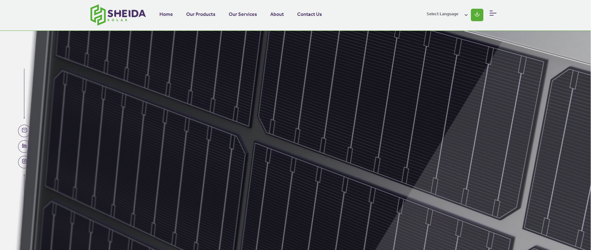 Sheida Solar - Solar Factory Website